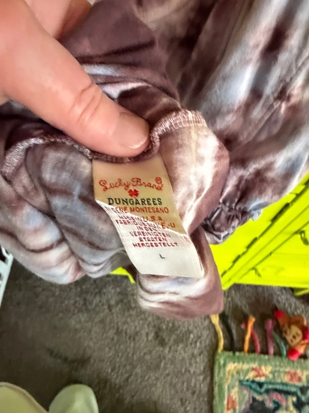 Lucky Brand Tie-Dye Camisole in Brown and Blue - Picture 4 of 5